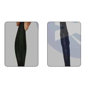 Electrical Braided Automotive Wire Sleeve , Expandable Cable Sleeving Pet