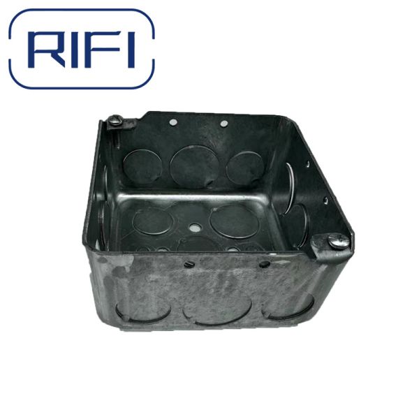 RIFI-OEM GI Electrical Box 1and 2 Gang Metal Switch Box Handy 4" Square Electrical Box