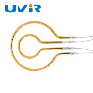 2200W Gold Reflective Ring Infrared Lamp 230V 8mm Tube