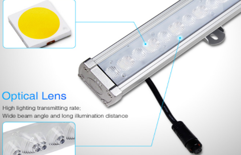 Outdoor RGB LED Wall Washer 24W DMX512 RF Remote Smart Phone App Controlled