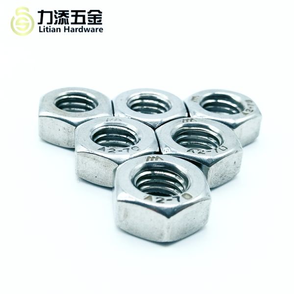 Passivated Din 934 Brass Hex Nut , Heavy Industry Hexagon Nut M10