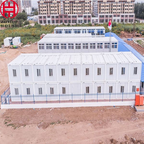 Zontop 2 Story China 4 Bedrooms Luxury Container Homes Prefabricated Modern Quick Concrete 20ft Prefab House