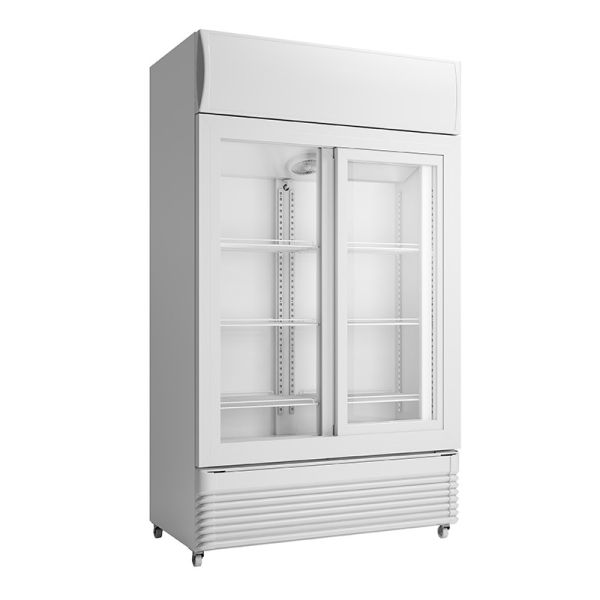 Buy Yogurt / Drinks Professional Double Glass Door Freezer at wholesale prices