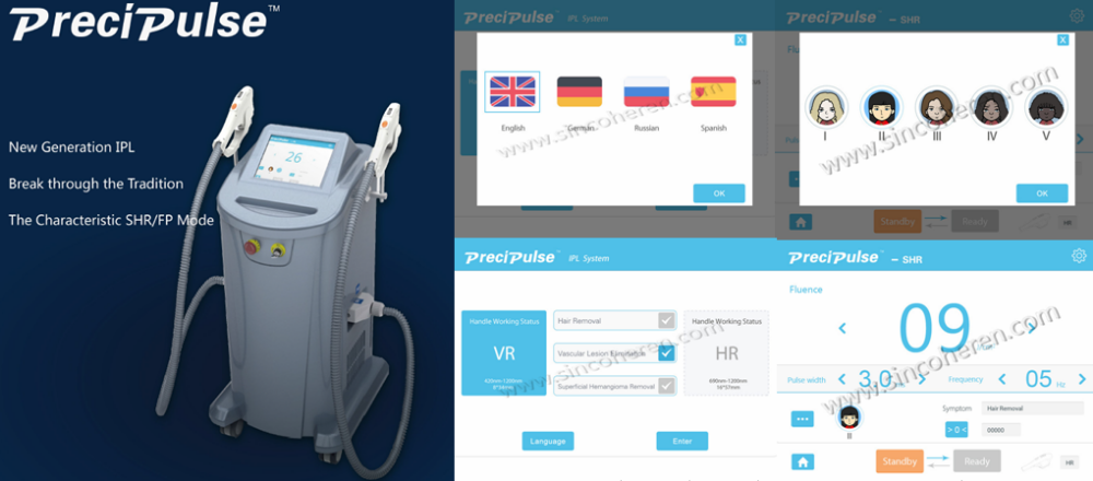 SHR IPL hair removal Monalisa system elos quickly hair removal skin rejuvenation FDA approved