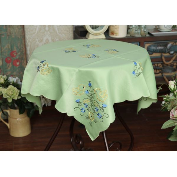 Buy Pretty Square Decorative Table Cloths Multiple Colors Custom Embroidered Tablecloths at wholesale prices