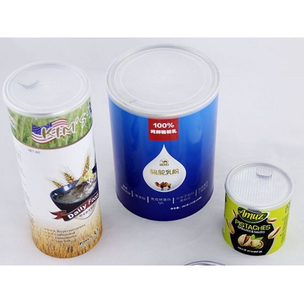 Waterproof recyclable Kraft Paper Composite Cans cookies packaging with custom