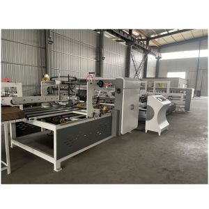 Carton Box Folding Gluing And Stitching Full Automatic Folder Gluer And Stitcher