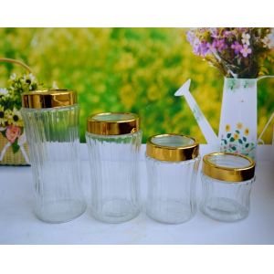 Quality SET OF 4 PCS GLASS CANISTER for sale