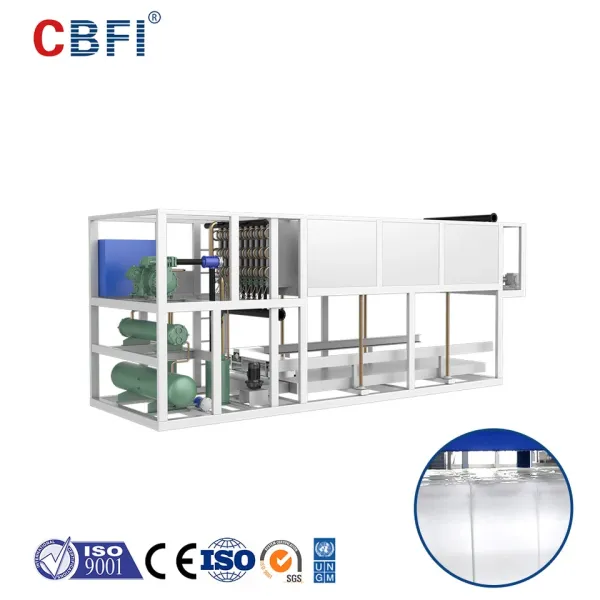 Direct Cooling Stainless Steel Ice Block Machine 3-200ton/day Capacity With Air
