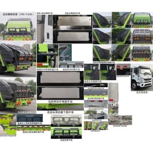 Customizable 12500kg Truck Mounted Garbage Compactor Vehicle ZBJ5121XX