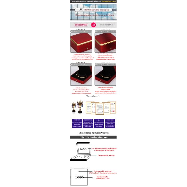 Luxury Red LED Light Up Jewelry Box , Jewelry Packaging Boxes Customized Size