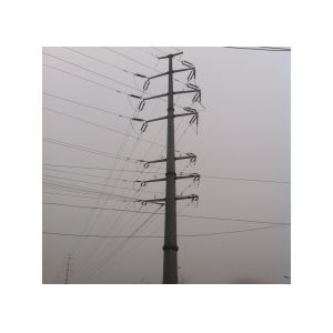 16m Galvanized Steel Electrical Power Pole Tubular With Flange Mode Transmission