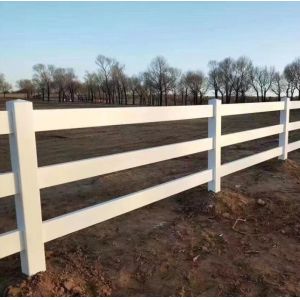 Quality White PVC Vinyl Horse Ranch Fence - Durable &amp; Low Maintenance for sale