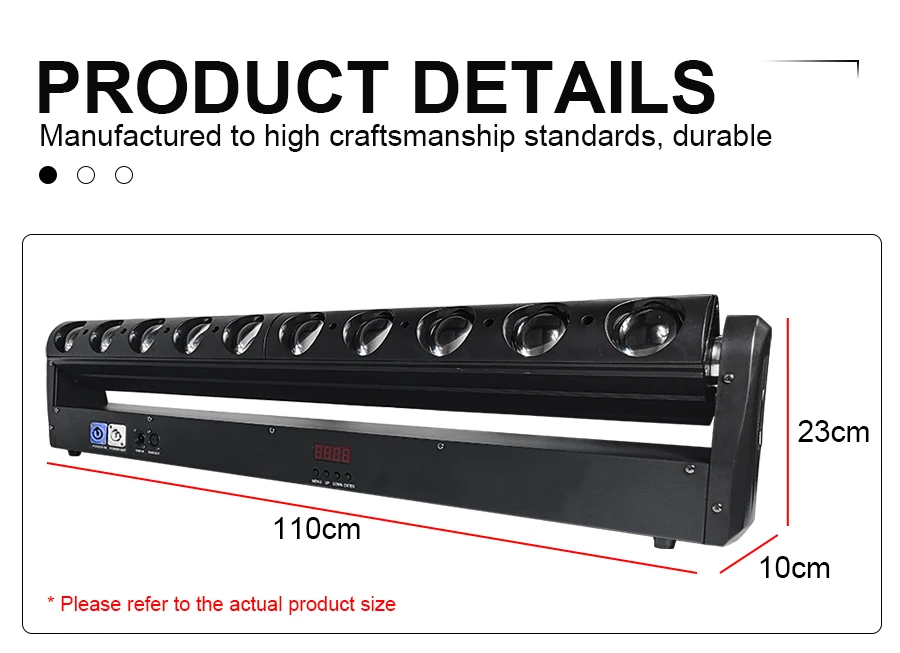 10X40w 4in1 DMX Moving Head Lights Sweeper Beam Quad LED 15KG