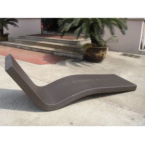 Hotel Park Strong Brown Sunlounger With Power Coated Aluminum Frame