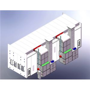 15m Bus Spray Booth Semi - Down Draft Extraction OEM