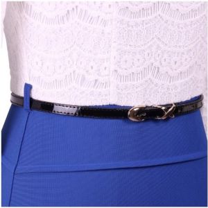 Polyester Cotton Short Flared Dresses Knitted For Office Ladies