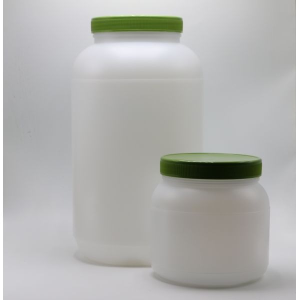 Bread 1L/4L Wide Mouth HDPE Protein Powder Food Storage with Screw Cap and Aluminum Heat Induction Liner