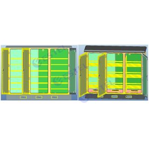 3 Front Door IP55 Three Compartment Telecommunication Enclosure