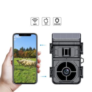 Solar Panel Long Standby Time 4G FOV 90 Degree Animal Hunting Game Camera IP65