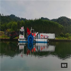 Duckweed Reed 1000m3 Floating Algae Harvester Machine Water Grass Harvester