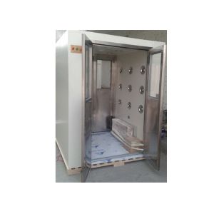 China Half Glass SUS 304 Frame Door Cargo Air Shower Tunnel For Cleanroom Entrance on sale