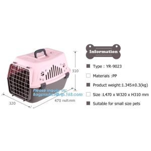 Fashion Design Luxury Travel Pet Air Carrier Dog /Cat Transport Plastic Cages