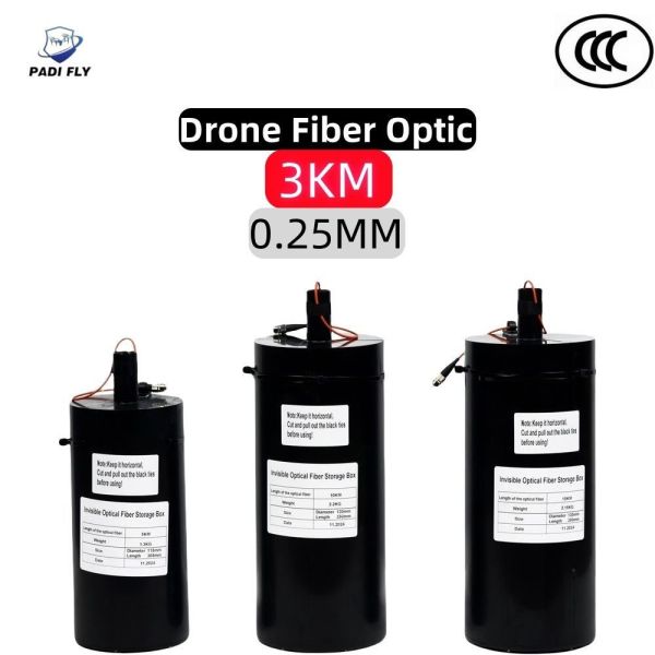 Professional 3km 0.25mm Drone Optical Fiber for Anti Interference Fpv Fibre