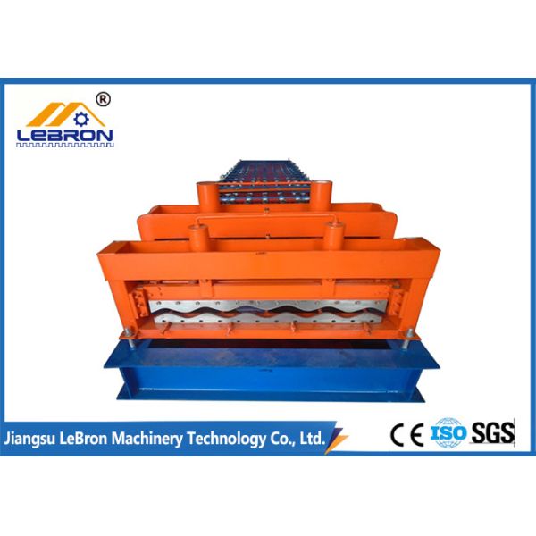 Buy Orange color steel glazed tile roll forming machine PLC control automatic made in china long time service at wholesale prices