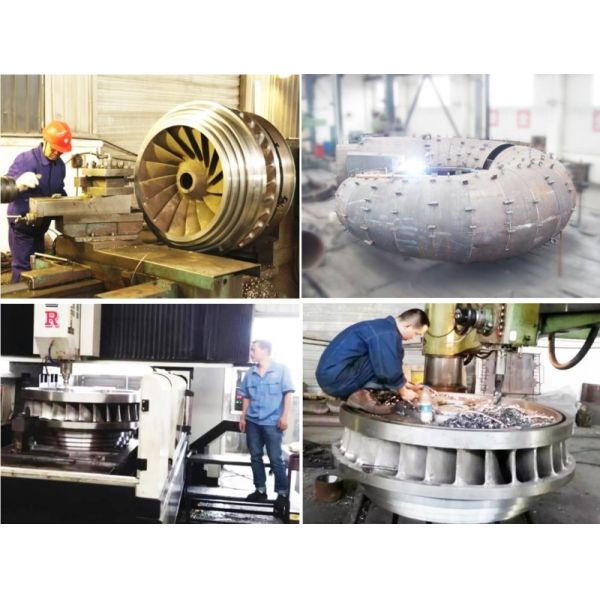 Polished Stainless Steel Hydro Turbine Runner Adjustable Blades Open Or Closed