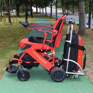 Aluminum Alloy 6 Km/H 100KG Foldable Power Wheelchair