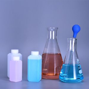 HDPE Square Plastic Lab Bottles Biochemistry Medical Custom Label Printing