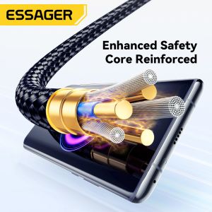 ESSAGER ES-X61 USB A to C Cable 100W Fast Charging Grey