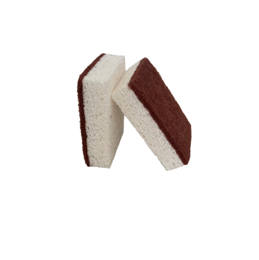 Biodegradable Cellulose Scouring Pads Dual-Layer for Kitchen & Body