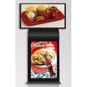 Bank Infrared LCD Advertising Display , 42 Inch Double Screen Kiosk