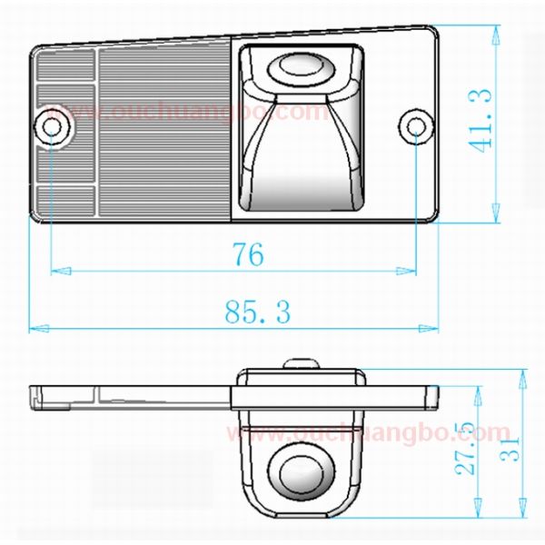 Ouchuangbo Kia Sportage /Carens for Night waterproof camera PAL /NTSC BLC IP68 OCB-T6876