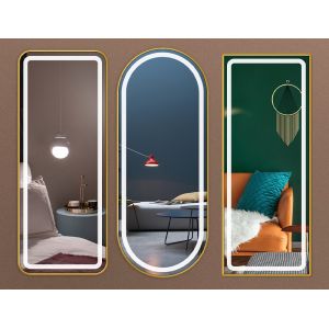 Oval Led Mirror Aluminium Profile Anodizing Brushed Oblong Bending