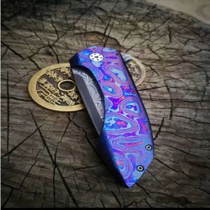 Pocket DIY Tactical Hunting Knife Foldable Satin Finish Blade