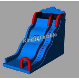 Quality Commercial Blue Inflatable Water Slides For Kids And Audlt With Size 5m*8m for sale
