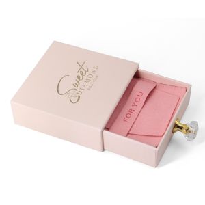 Custom Printed Pink Bracelet Satin Jewelry Box Small Brooch Gift Boxes For