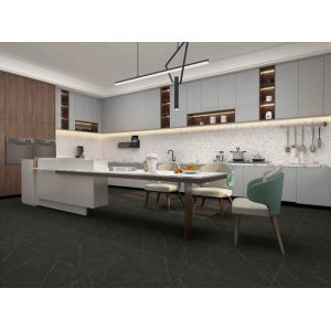 Marble Rustic Porcelain Tile Black Color 600X600mm for Bathroom Floor