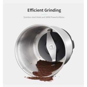 Grey Electric Coffee Grinder SS304 150W Handheld Coffee Bean Grinder