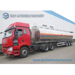 Mechanical / Pneumatic Loading Tri-Axle FUWA Oil Tank Trailer 50000L