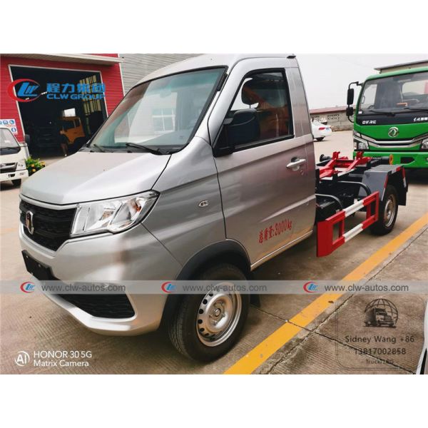 Jinbei 2m3 1T Mini Hook Lift Garbage Truck With Detechable Container