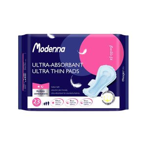 Women Anion Chip Sanitary Pads Blue Printing Strip Cotton Organic Ultra Thin