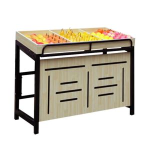 Metallic Vegetable Display Rack Supermarket Adjustable Shelves