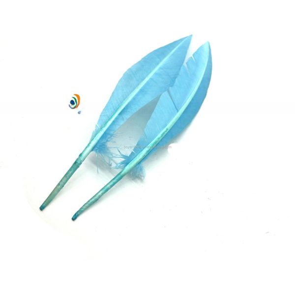 25-30cm Stripped Colored Turkey Feathers Quill Dyed For Decorative