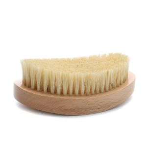 Abeis 360 Wave Bruhs Organic Sisal Natural Boar Bristle With Curved Wooden