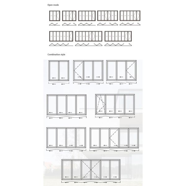 Security Aluminium Folding Door Front Exterior Bifold Doors For Patio