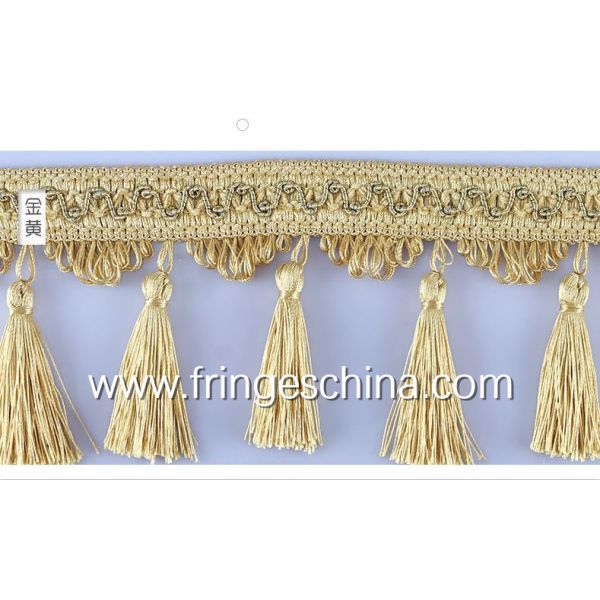Handmade fashionable chain beads lace tassels fringes for curtain/sofa/pillow decoration